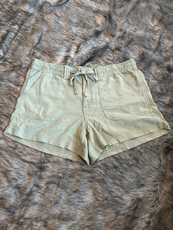 NWT American Eagle Dreamy Drape Linen-Blend Carpenter Short Size 16 High Waisted - Picture 2 of 10